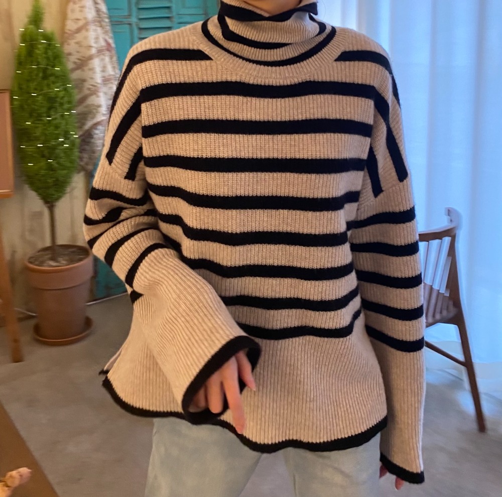 striped knitwear